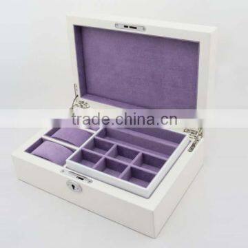 Luxurious wooden plain boxes wooden velvet jewellery boxes (WH-20024-1)