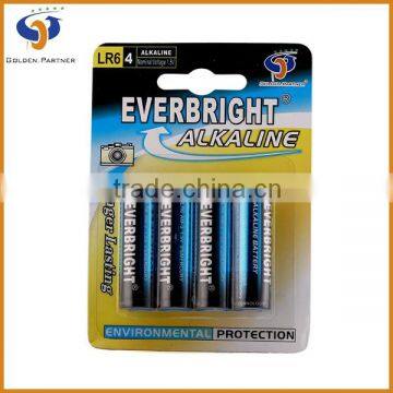 High working performance lr6 aa size battery for led flashlight