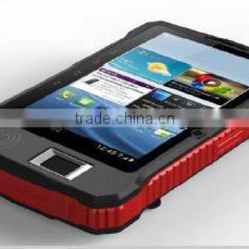 android rugged handheld 3g wifi fingerprint tablet with 13.56mhz rfid reader,bluetooth,gps