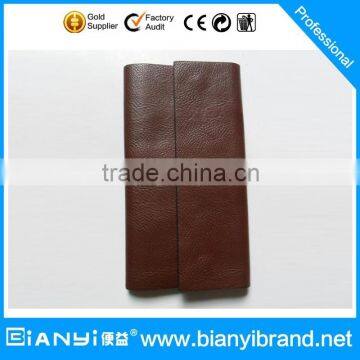 Genuine leather RFID blocking visa credit card holder with coin pocket