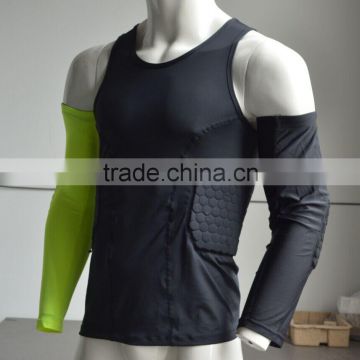 rubber foam padded compression shirt