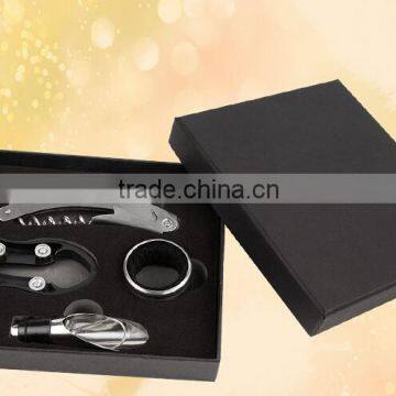 Promotional New Design High Quality Paper Box Wine Gift Box, Luxury Wine Opener Tool Gift Set With Paper Box Packed photo-2
