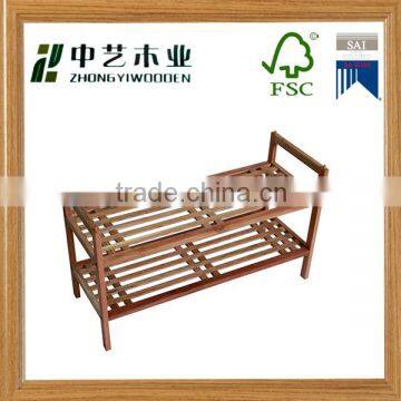 FSC&SA8000 high quality eco-friendly bamboo wooden shoe Rack shoe display rack