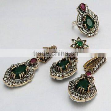 Path Of Love !! Victorian Multi Colour 925 Sterling Silver 4 Pieces Set, Online Silver Jewelry, Silver Jewelry 925 photo-3