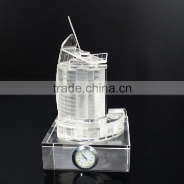 3 d crystal model of building