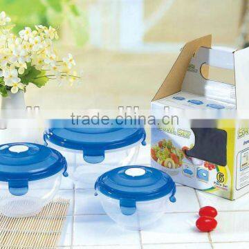 3pcs Plastic Salad Bowl Set