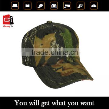 Competitive price custom 100% cotton camo baseball caps with your OEM embroidery logo promotional hat and cap