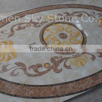 sky10 medallion design water jet marble