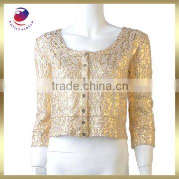 women's coat with garment foil printing