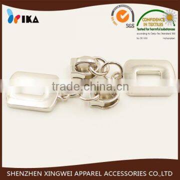 custom metal zipper slider with square ring puller