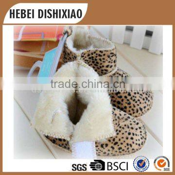 OEM&ODM High quality Warm Baby Shoes Soft Leather Fur Baby Shoes