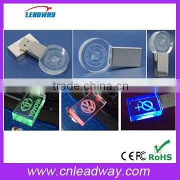 new products 2016 beautiful crystal usb,engraving logo crystal usb flash drive,LED light usb 1gb 2gb 4gb 8gb