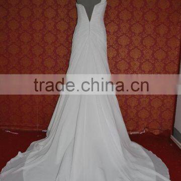 (MY0022) MARRY YOU One Shoulder Flowing Chiffon Mother Of The Bride Beach Wedding Dress photo-2