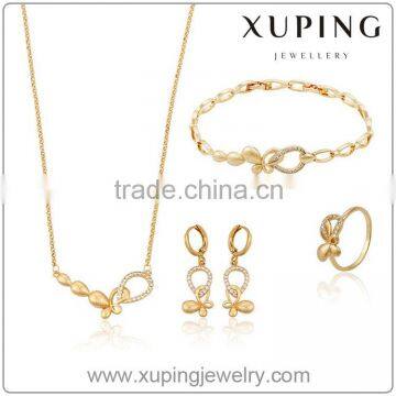 Fatory supply 18k gold full jewelry sets fashion butterfly gold plated jewelry set