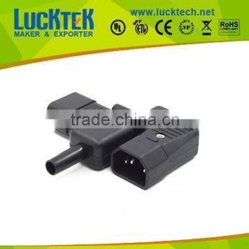 IEC 320 C14 right angle connector power adapter