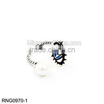 Korean Style Lips Ring With Pearl photo-6