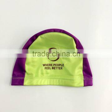 Fabric Swimming Cap polyester custome logo swim cap swim hats