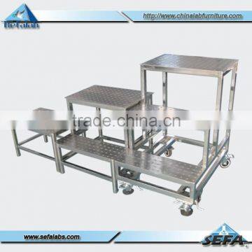 Biology Lab Furniture/lab Furniture Manufacturers/combined Type Stainless Steel Trolley