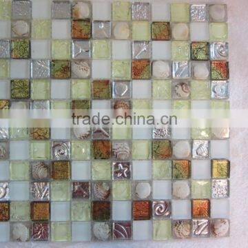 Green Series Aluminium Foil Mosaic Tile in Mix Style