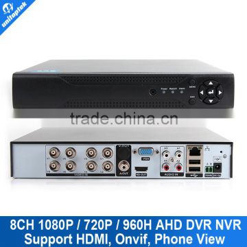 DVR 8 Channel 1080P 3 In 1 Hybrid DVR P2P Cloud Support AHD-H AHD Camera