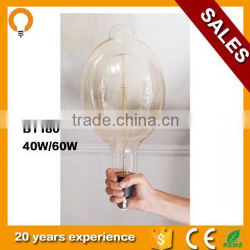 vintage lighting BT180 Incandescent bulb vintage edison bulb designer lighting 100W 40W 60W