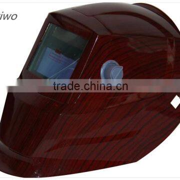 Red Wood Solar Power Auto Darken Welding Helmet focus welding helmet