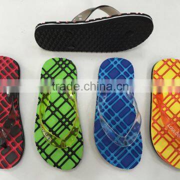 663 LOULUEN Unisex Colorful Check Kids Flip Flops Beach Slipper