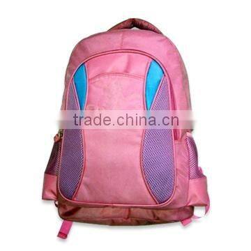 School Bag with One Front Pocket and Two Side Mesh Pouch for Holding Bottles