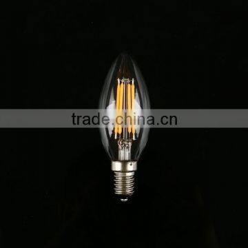 90LM/W E14 4W 2W led filament candle light bulb