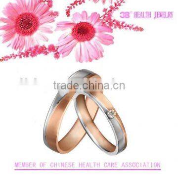 Rose gold stainless steel titanium rings + ring sets jewelry