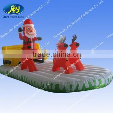 Inflatable Yard Decorations, Inflatable Santa with Camper, Santa with RV Inflatable