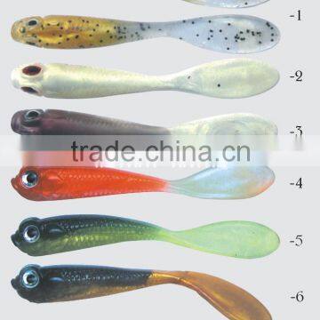 PVC soft lure shad lure Flat tail