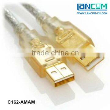 LAMCOM High quality Gold plated transparent Cable USB 2.0 extension cable