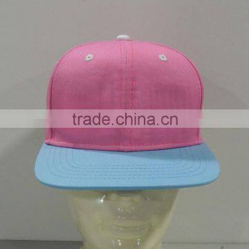 2015 new fashion blank contrast color flat brim snapback hat