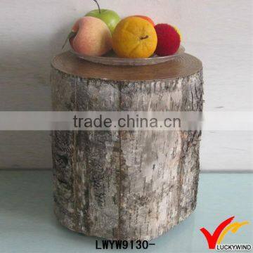 shabby chic original tree trunk stool