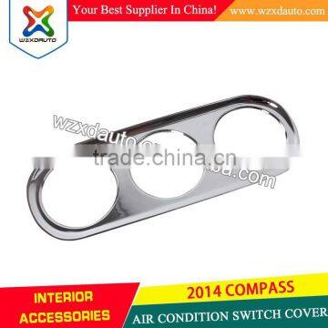 2014 Compass ABS Chrome Car Air Condition Switch Cover