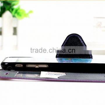 View Window Flip Smart Leather Case for Samsung S6 With Rope