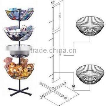 for store supermaket metal wire basket display rack