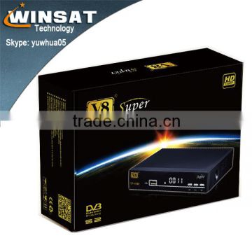 2015 New DVB-S2 1080p hd digital satellite receiver V8 Super decoder free to air set top box support biss key cccam youporn