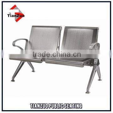 2 Seater 304 stainless steel salon waiting bench