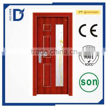 2016 new product Interior Steel Glass Steel Wood security doors