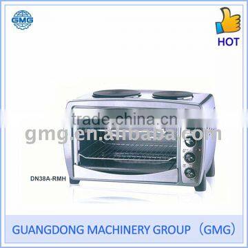 38L 110V-240V 1200W Electric Oven With Two Hotplates