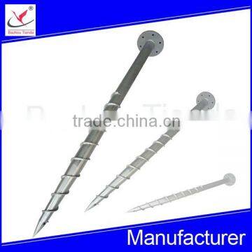 hot-dip galvanized ground screw pole anchor for foundations of solar power system