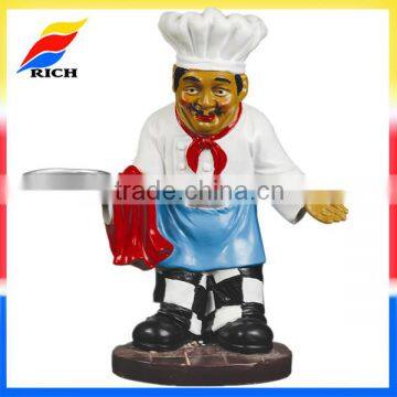 home decor custom polyresin chef statue