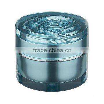 rose flower acrylic cosmetic cream jar