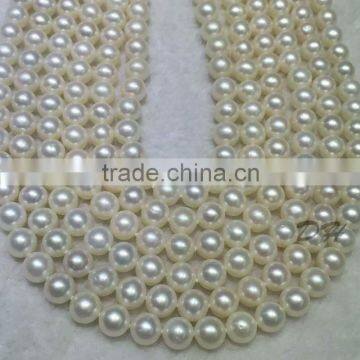 shining grade AAA round freshwater beautiful purple pearls