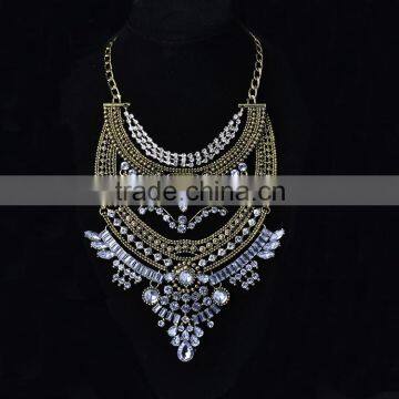 Trendy vintage anti gold sivler plated necklaces 2015