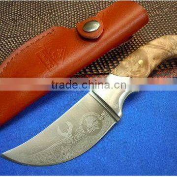 AK-1209 Carving pattern in Blade short hunting knives knifes & pocket knifes