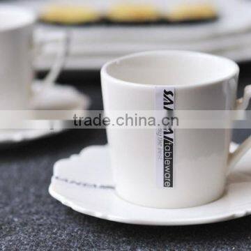 Hot sales New style most popular fine ceramic coffee&tea cup and saucer