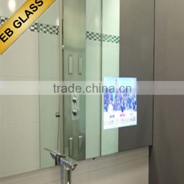 two-way polarized mirror , TV Bathroom Mirror for hotel EB GLASS BRAND